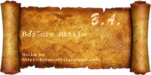 Bőcze Attila névjegykártya